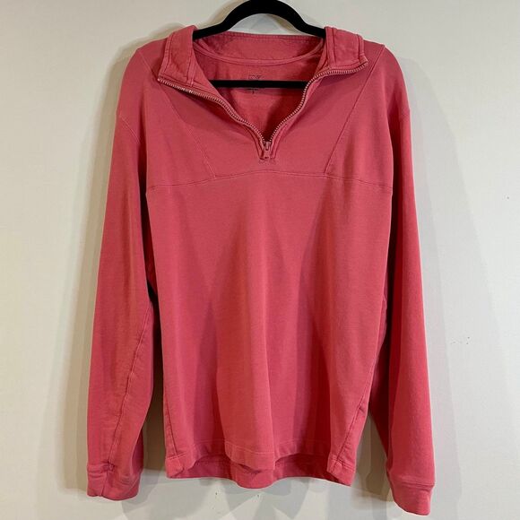 Vineyard Vines Men’s Sun Washed Quarter-Zip Pullover Jetty Red size Small - Picture 1 of 6